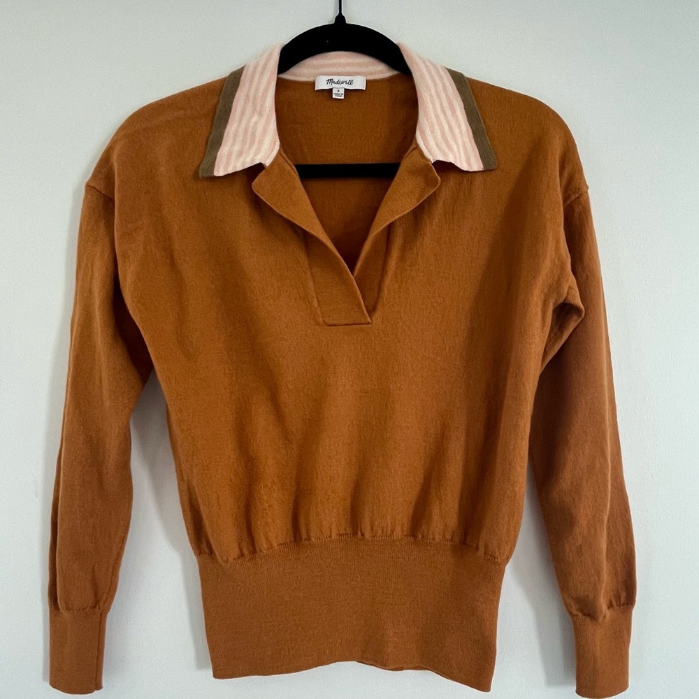 Madewell Collared Sweater, Sz SM
